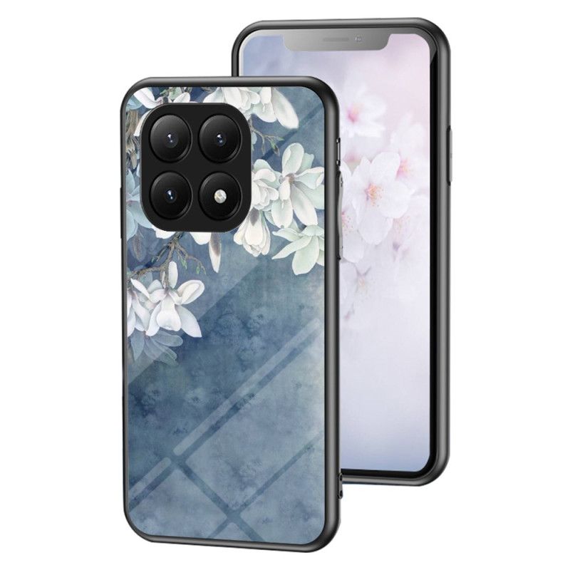 Cover Til Xiaomi 15t Pro Blomsterprintet Hærdet Glas