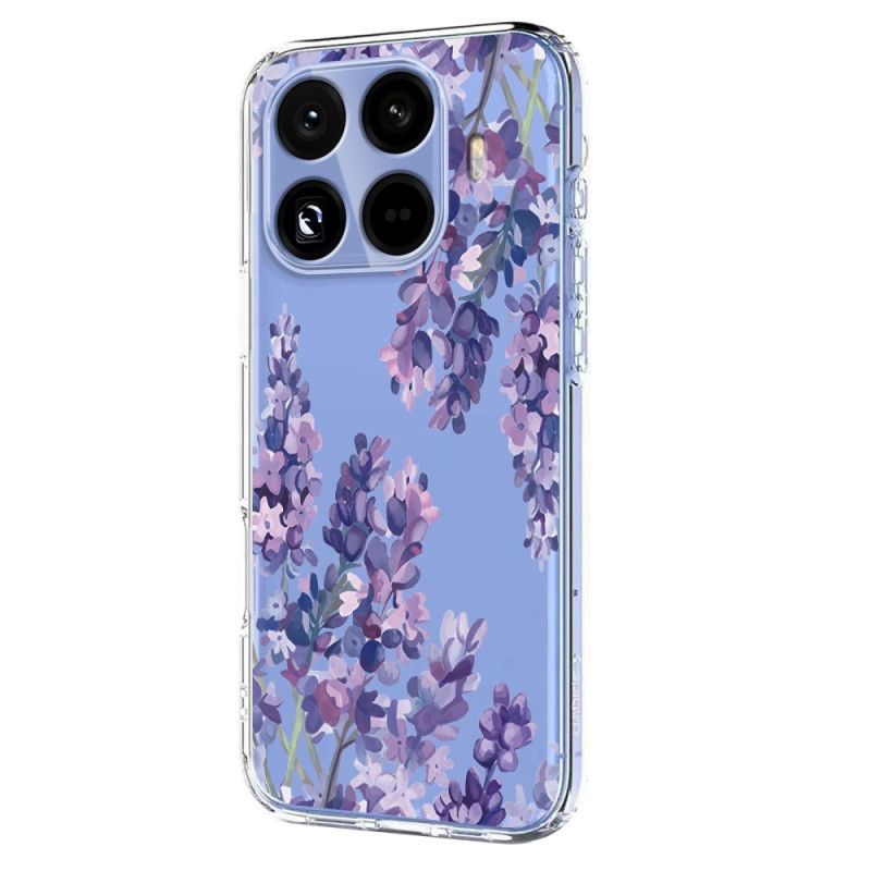 Cover Xiaomi 15t Pro Telefon Etui Blomsterprint Transparent