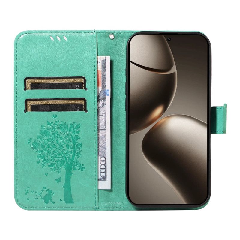 Flip Cover Til Xiaomi 15t Pro Træ Og Kat