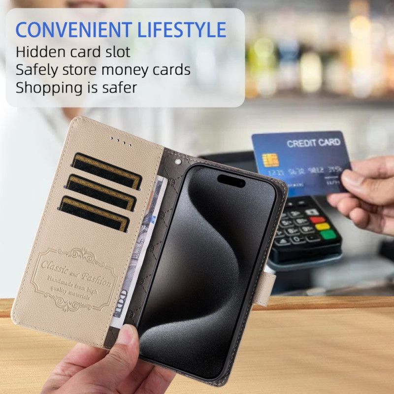 Flip Cover Xiaomi 15t Pro Rfid-pung Med Lædereffekt