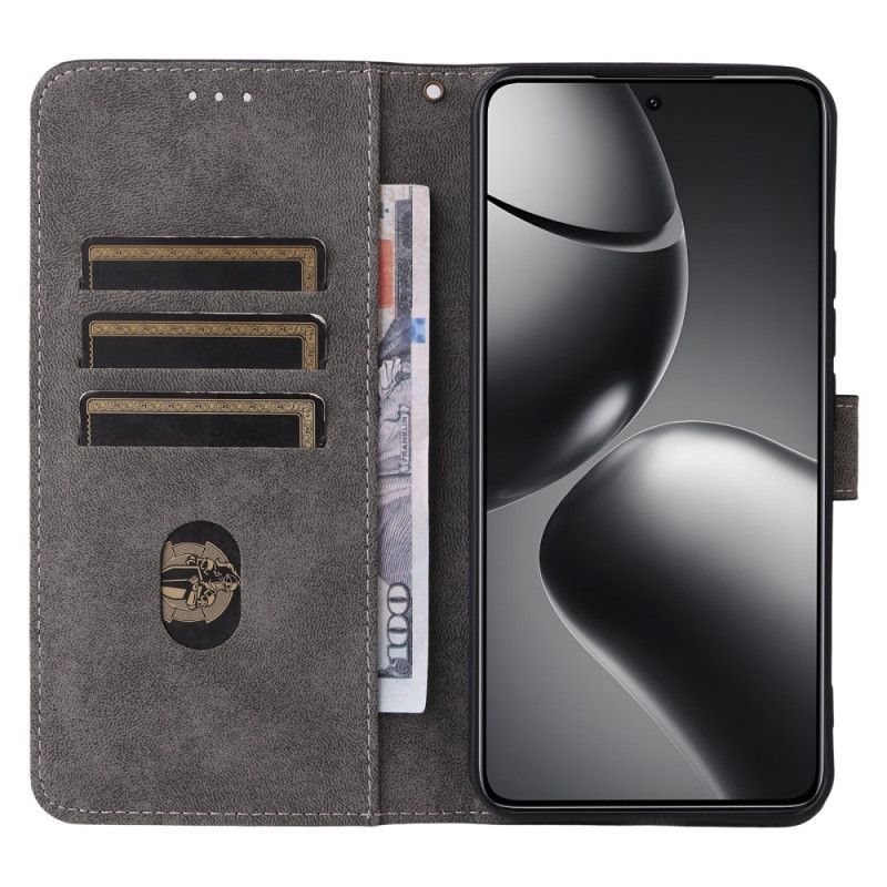 Flip Cover Xiaomi 15t Pro Rfid-pung Med Ruskindseffekt