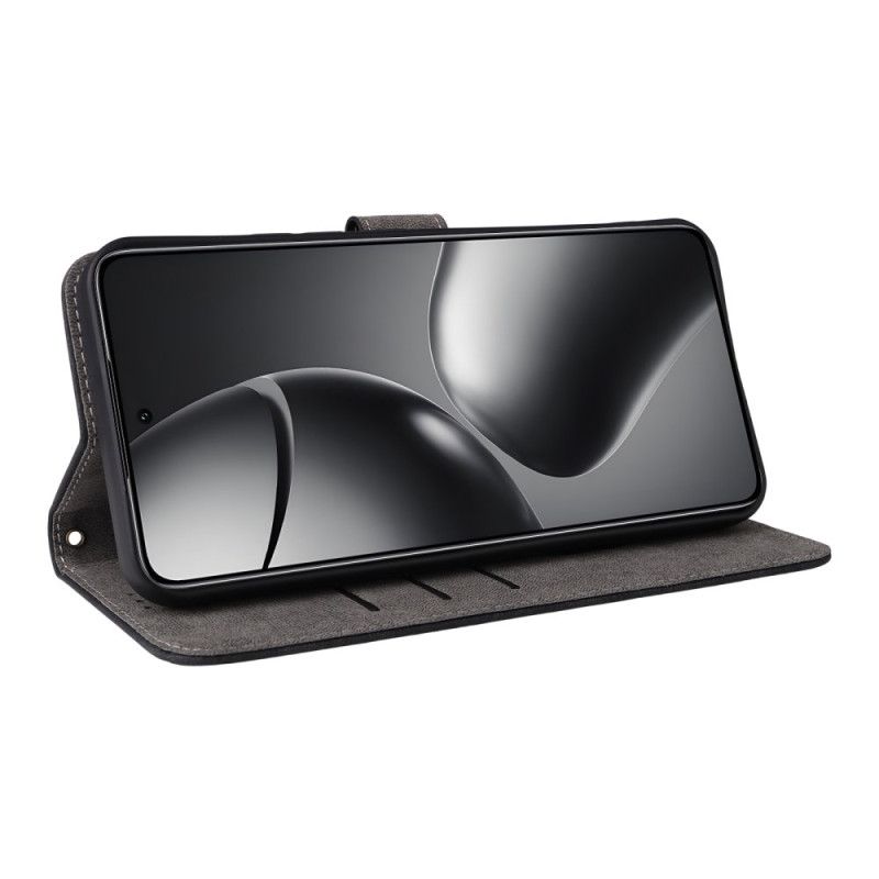 Flip Cover Xiaomi 15t Pro Rfid-pung Med Ruskindseffekt