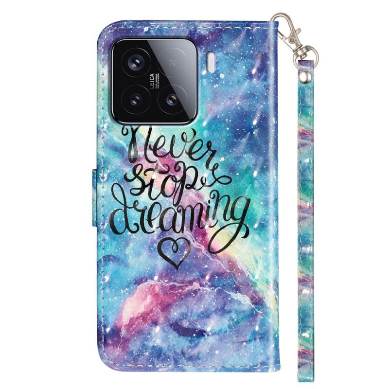 Flip Cover Xiaomi 15t Pro Stop Aldrig Med At Drømme Med Rem