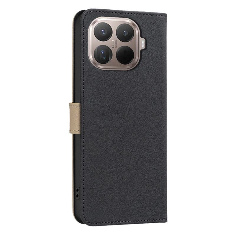 Læder Cover Xiaomi 15t Pro Telefon Etui Blomsterprint Binfen-farve