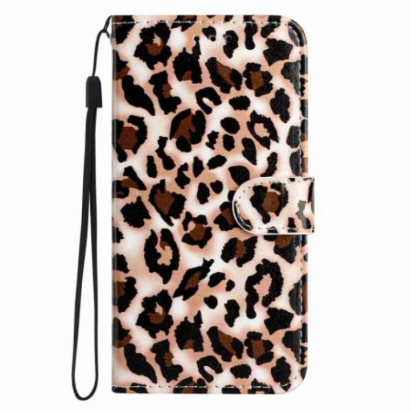 Læder Cover Xiaomi 15t Pro Telefon Etui Leopardprint