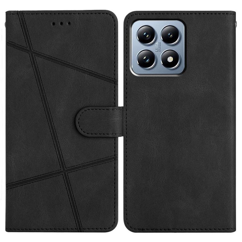 Læder Cover Xiaomi 15t Pro Telefon Etui Linjer
