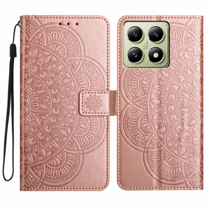 Læder Cover Xiaomi 15t Pro Telefon Etui Mandala Design