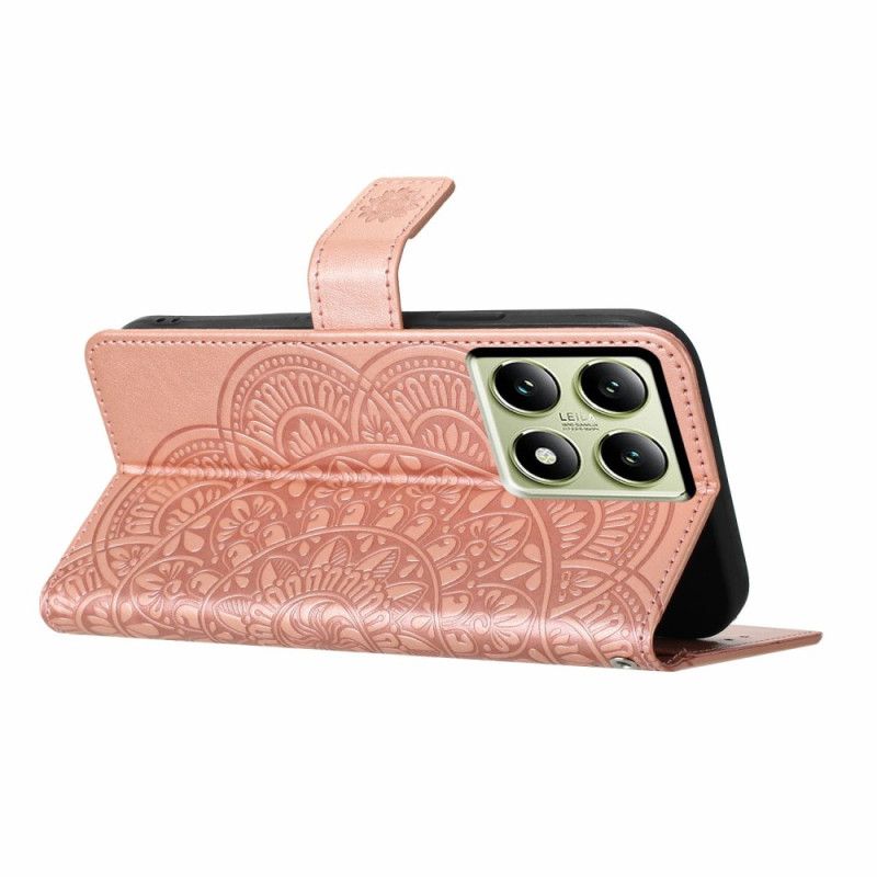 Læder Cover Xiaomi 15t Pro Telefon Etui Mandala Design