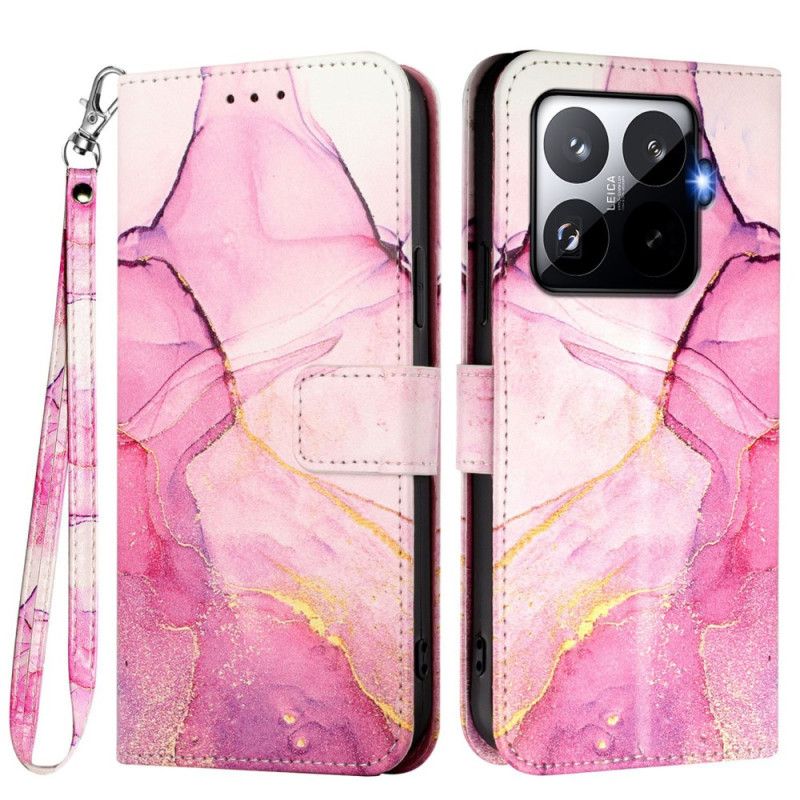 Læder Cover Xiaomi 15t Pro Telefon Etui Marmorrem