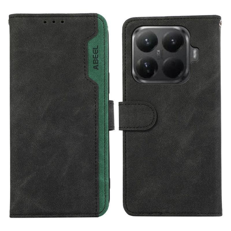 Læder Cover Xiaomi 15t Pro Telefon Etui Tofarvet Abeel