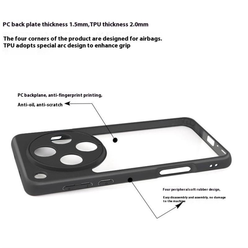 Cover Oppo Find X8 Pro Klar Med Silikonekanter