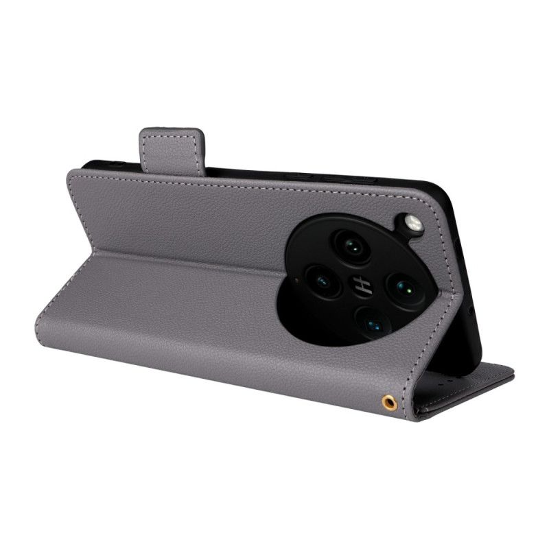 Flip Cover Oppo Find X8 Pro Litchi-rem Tekstur