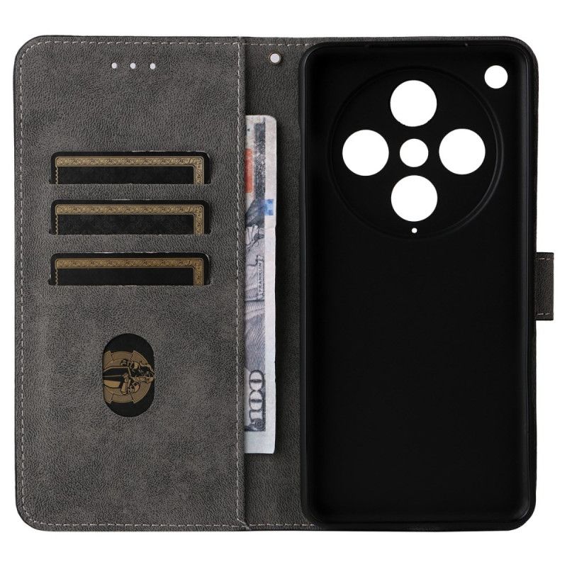 Flip Cover Oppo Find X8 Pro Rfid-beskyttelse Med Ruskindseffekt