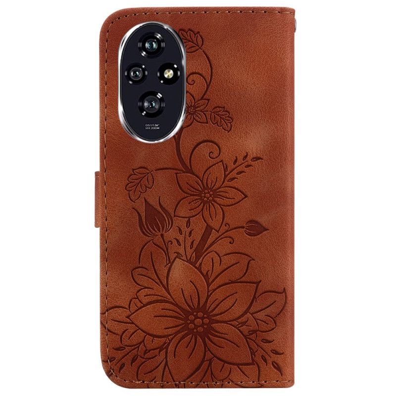 Flip Cover Til Honor 200 Blomstermønster