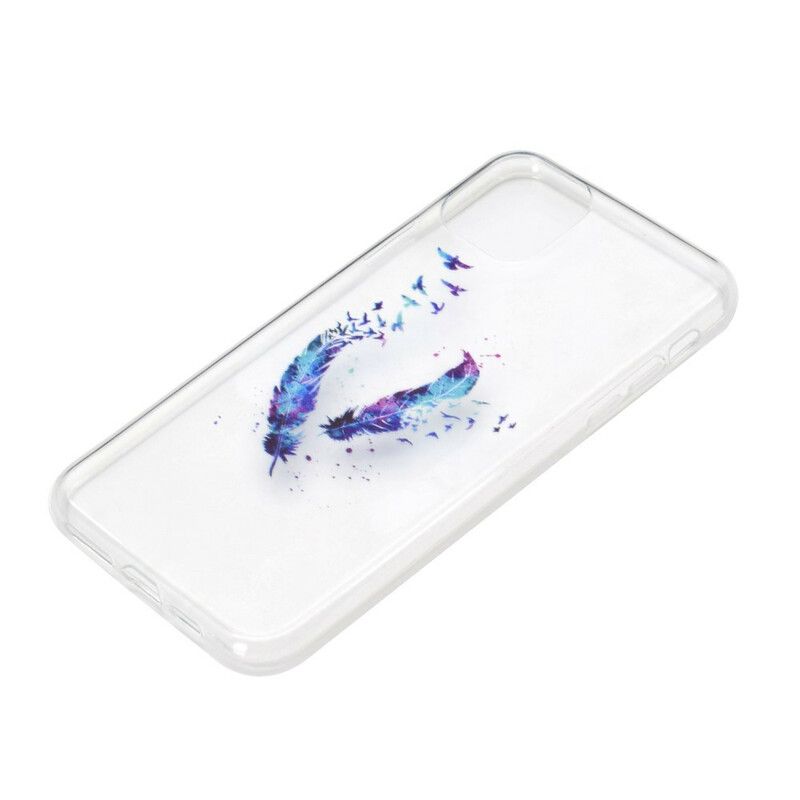 Cover iPhone 13 Gennemsigtige Fjer