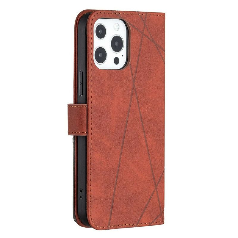 Læder Cover iPhone 13 Pro Max Telefon Etui Binfen Farvetrekanter