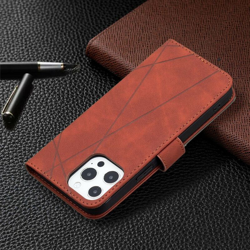 Læder Cover iPhone 13 Pro Max Telefon Etui Binfen Farvetrekanter