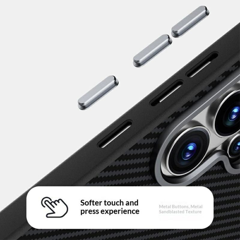 Cover Samsung Galaxy S26 Plus Telefon Etui Abeel Magnetisk Montering I Kulfiber