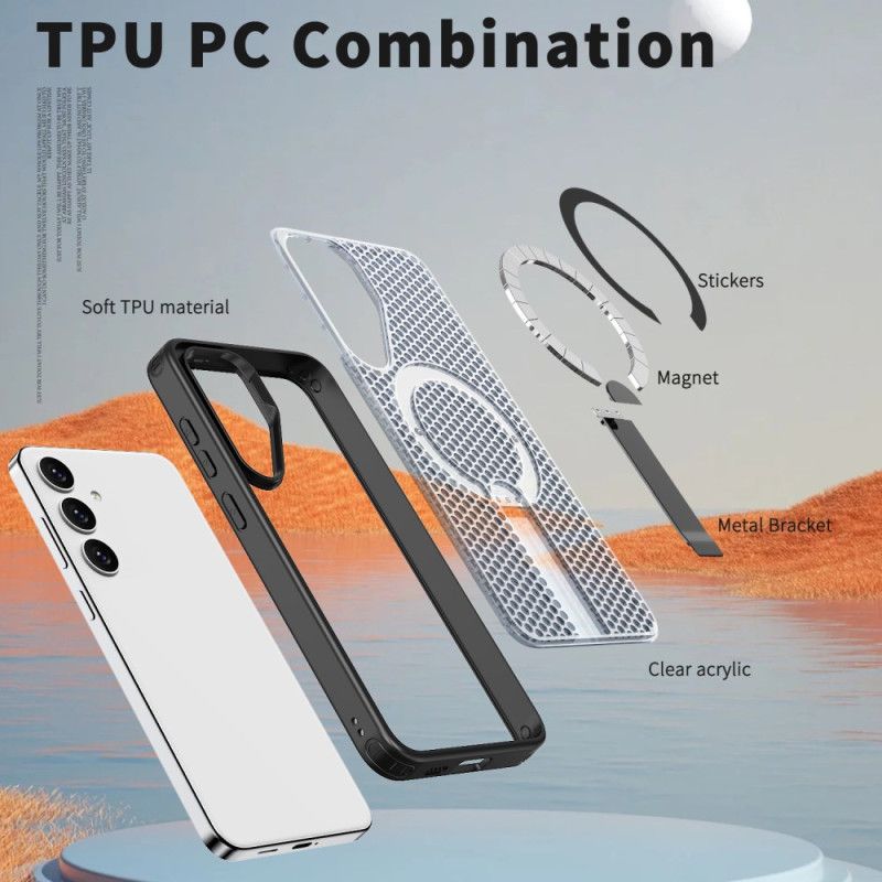 Cover Samsung Galaxy S26 Plus Telefon Etui Magnetisk Gittertekstur