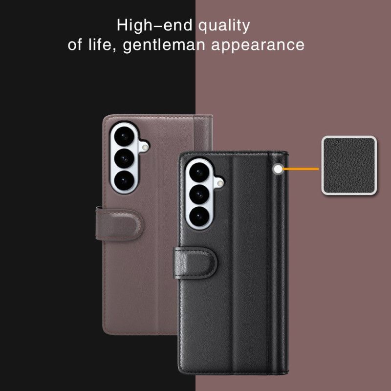 Flip Cover Samsung Galaxy S26 Plus Ægte Læder