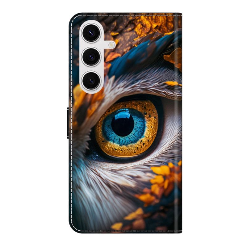 Flip Cover Samsung Galaxy S26 Plus Blå Øjne Mønster