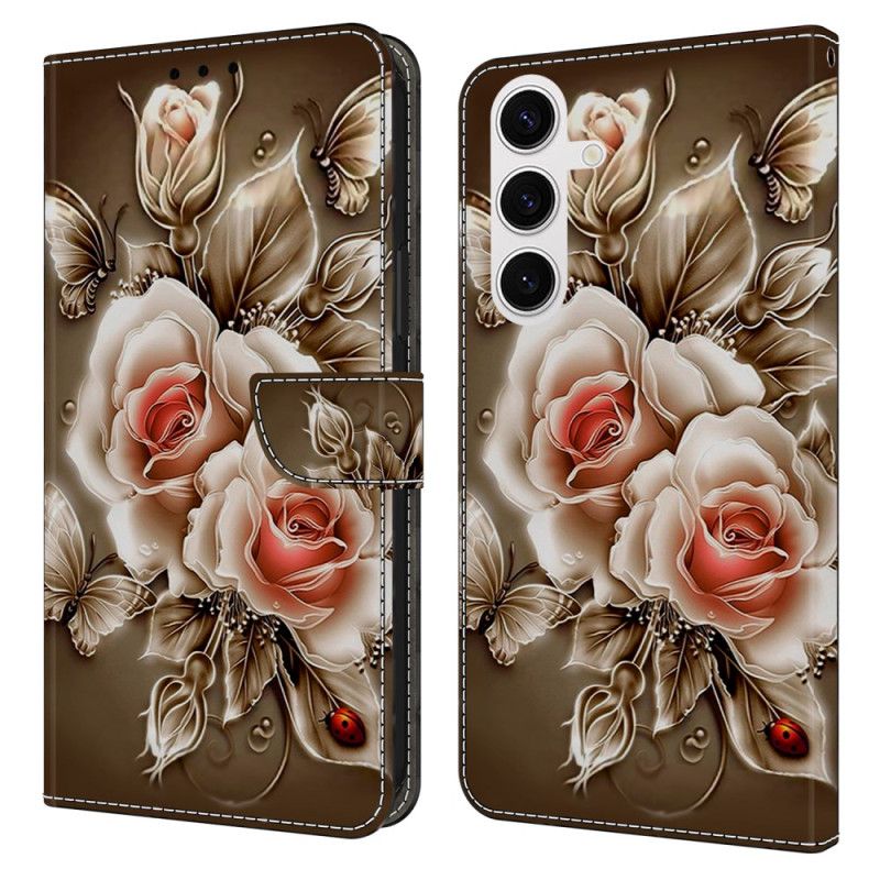 Flip Cover Samsung Galaxy S26 Plus Brune Roser