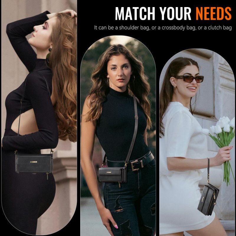 Flip Cover Samsung Galaxy S26 Plus Caseme Rfid-beskyttelse Og Skulderrem