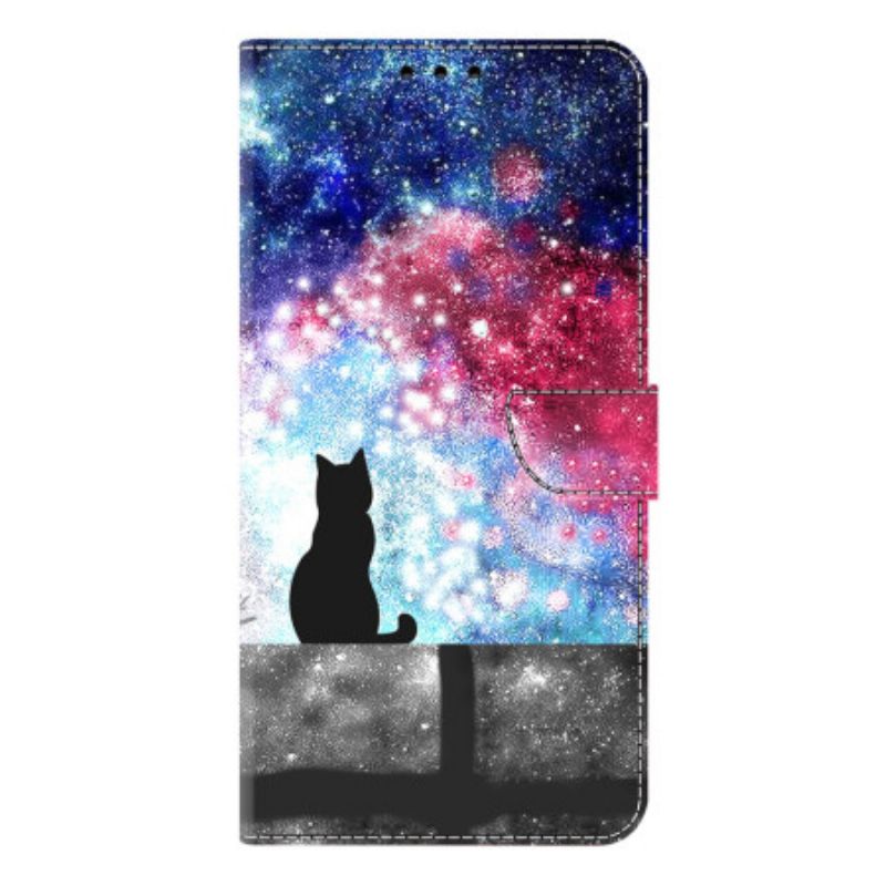Flip Cover Samsung Galaxy S26 Plus Kat I En Stjerneklar Himmel