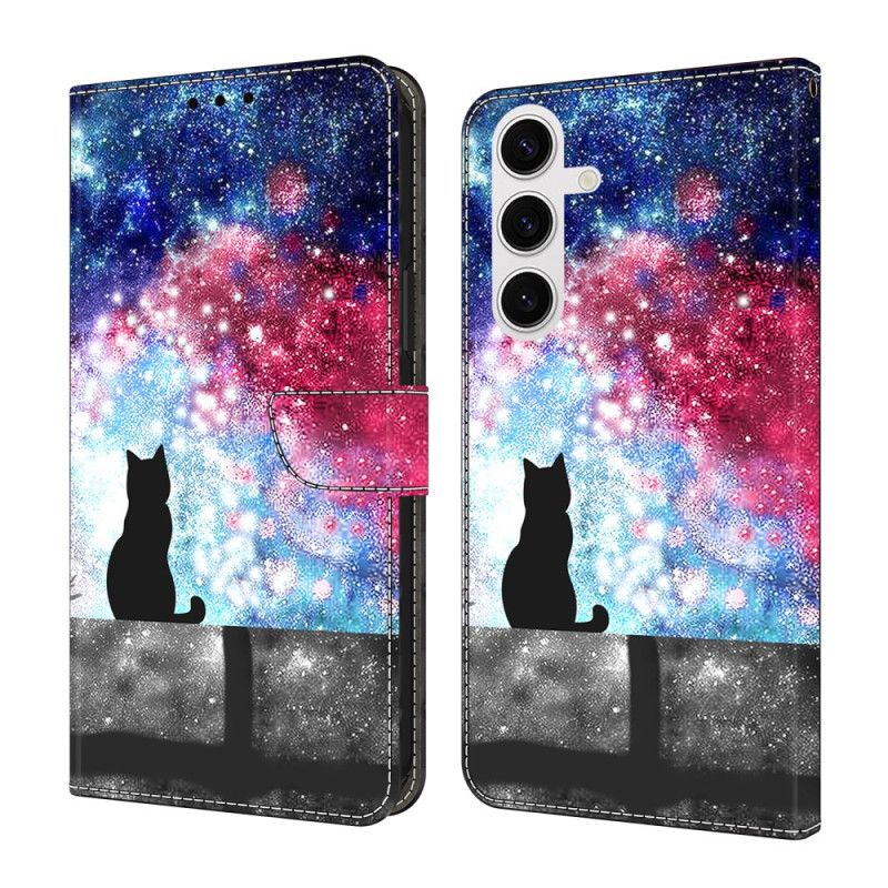 Flip Cover Samsung Galaxy S26 Plus Kat I En Stjerneklar Himmel