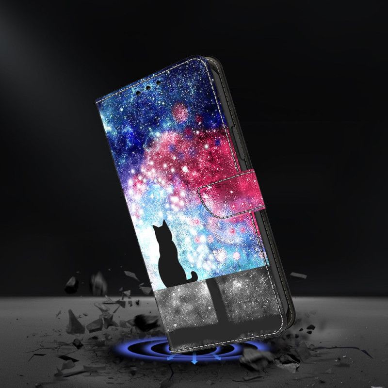 Flip Cover Samsung Galaxy S26 Plus Kat I En Stjerneklar Himmel