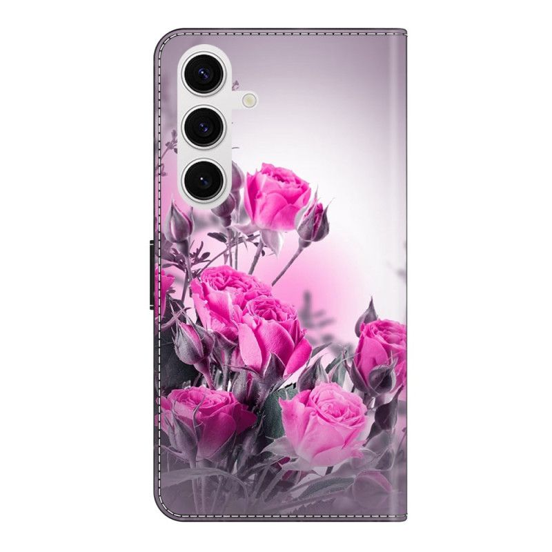 Flip Cover Samsung Galaxy S26 Plus Lilla Blomster