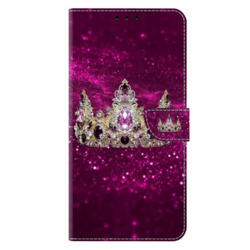 Flip Cover Samsung Galaxy S26 Plus Lilla Diamantkrone