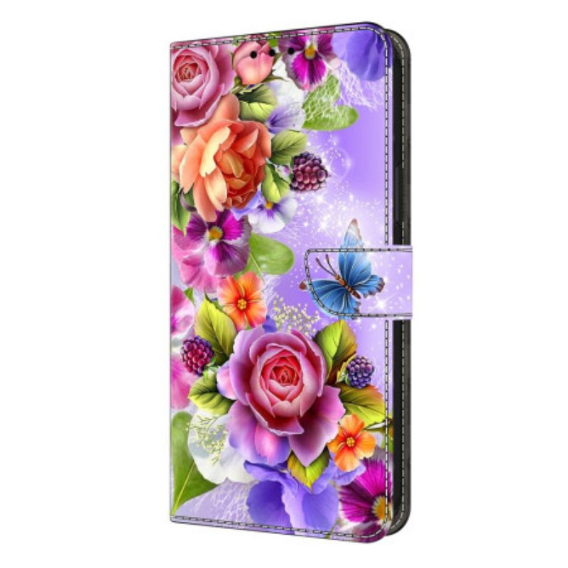 Flip Cover Til Samsung Galaxy S26 Plus Blændende Blomster