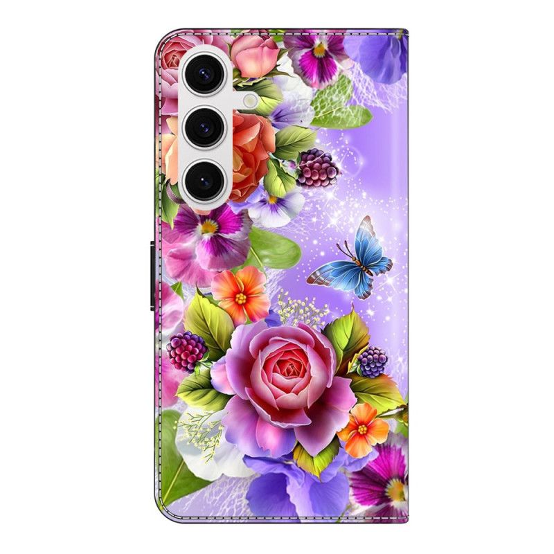 Flip Cover Til Samsung Galaxy S26 Plus Blændende Blomster