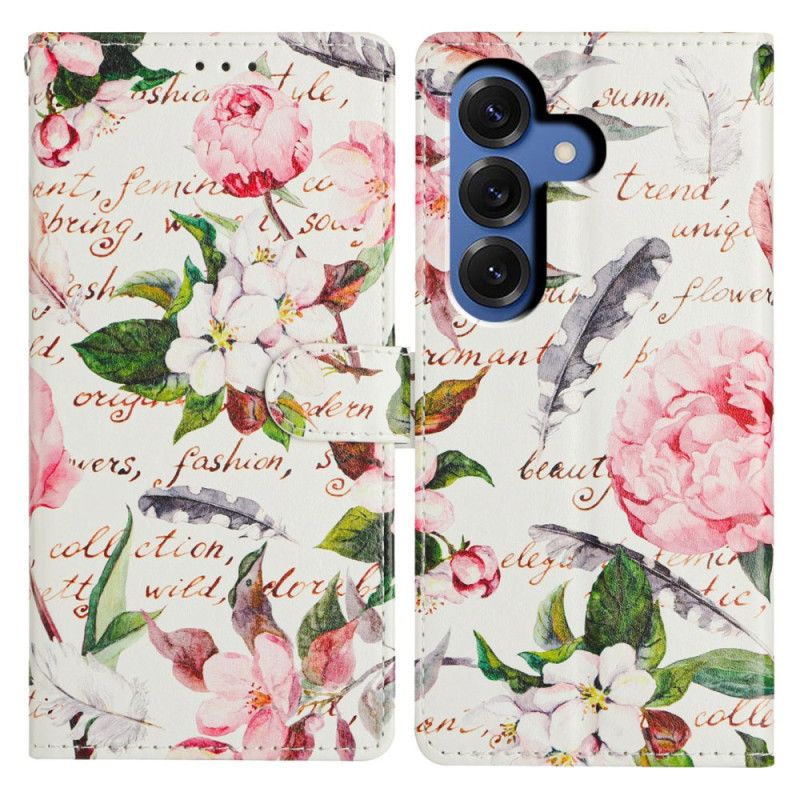 Flip Cover Til Samsung Galaxy S26 Plus Blomsterdigt