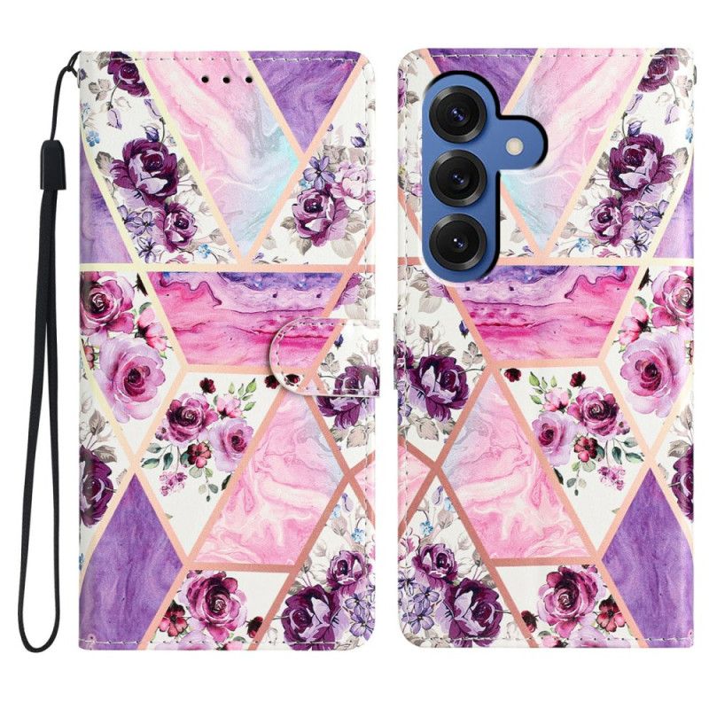 Flip Cover Til Samsung Galaxy S26 Plus Lilla Blomster