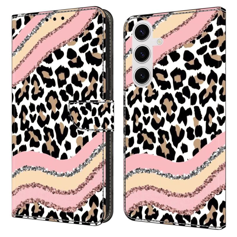 Flip Cover Til Samsung Galaxy S26 Plus Stribet Leopardmønster
