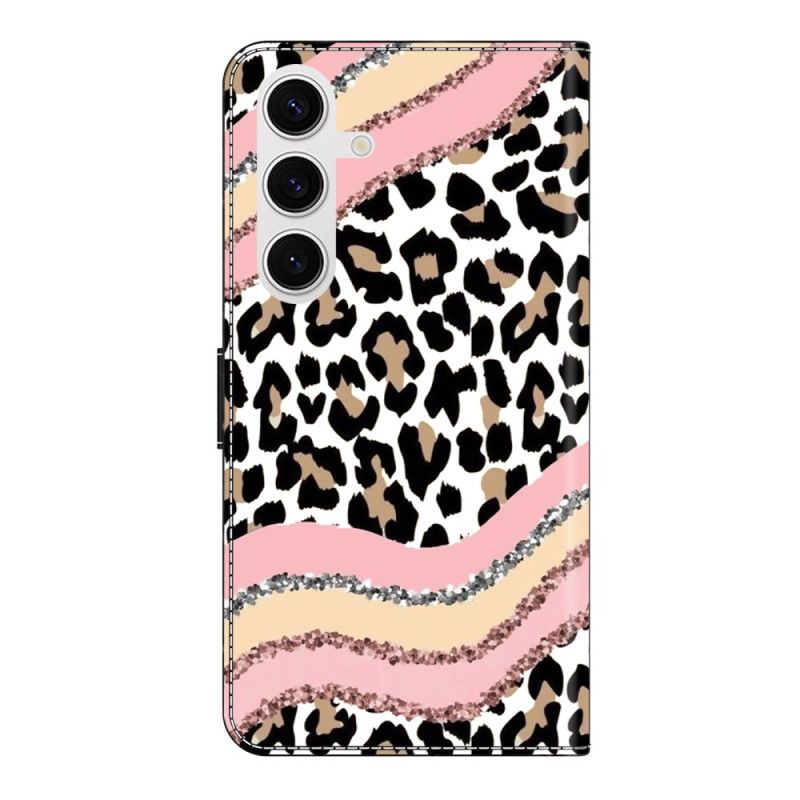 Flip Cover Til Samsung Galaxy S26 Plus Stribet Leopardmønster