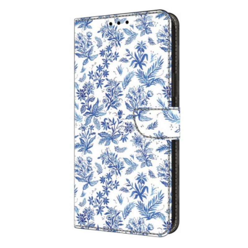 Læder Cover Samsung Galaxy S26 Plus Telefon Etui Blomstermark