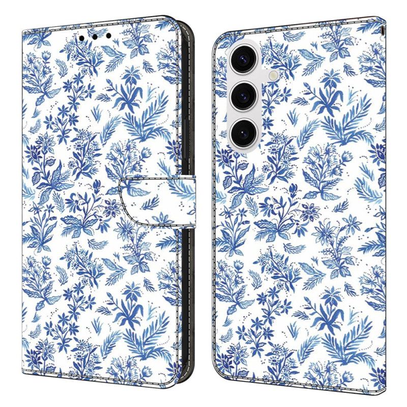 Læder Cover Samsung Galaxy S26 Plus Telefon Etui Blomstermark