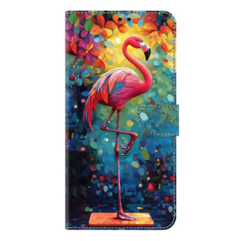 Læder Cover Samsung Galaxy S26 Plus Telefon Etui Kunstflamingo