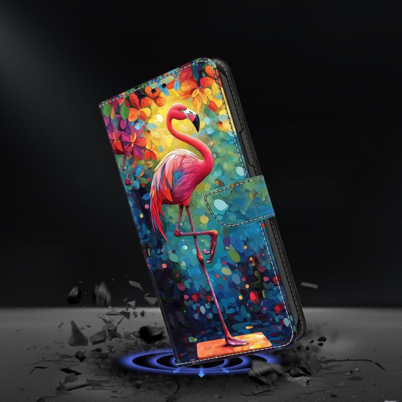 Læder Cover Samsung Galaxy S26 Plus Telefon Etui Kunstflamingo