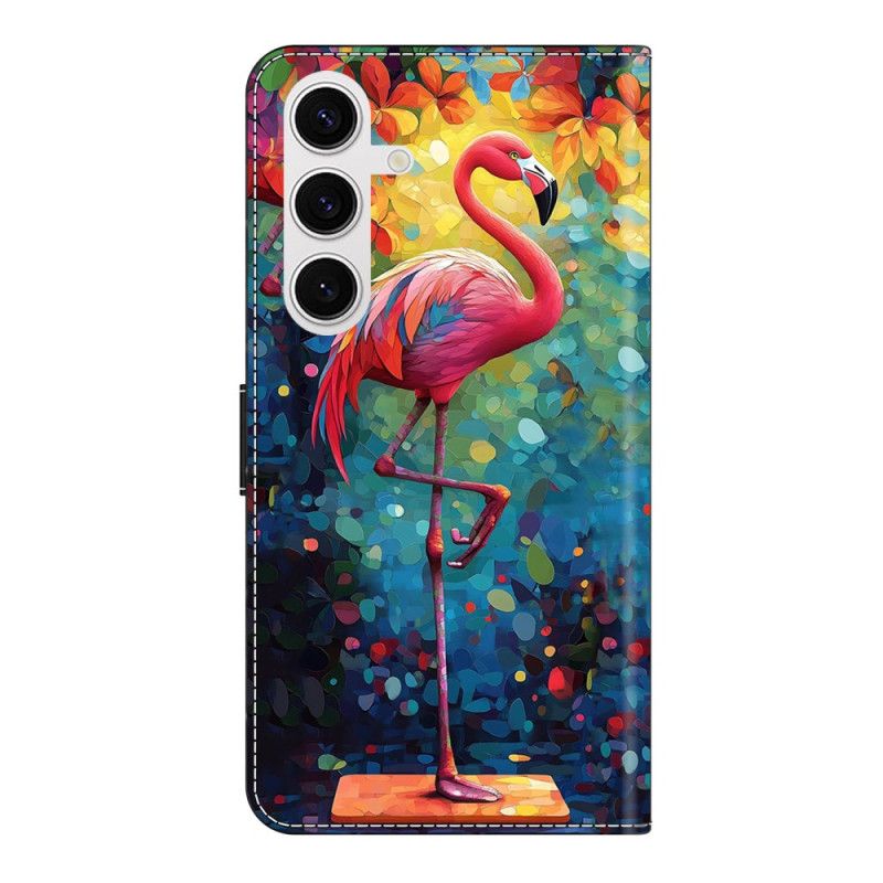 Læder Cover Samsung Galaxy S26 Plus Telefon Etui Kunstflamingo
