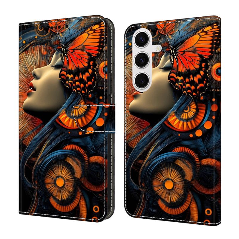 Læder Cover Samsung Galaxy S26 Plus Telefon Etui Kunstkvinde
