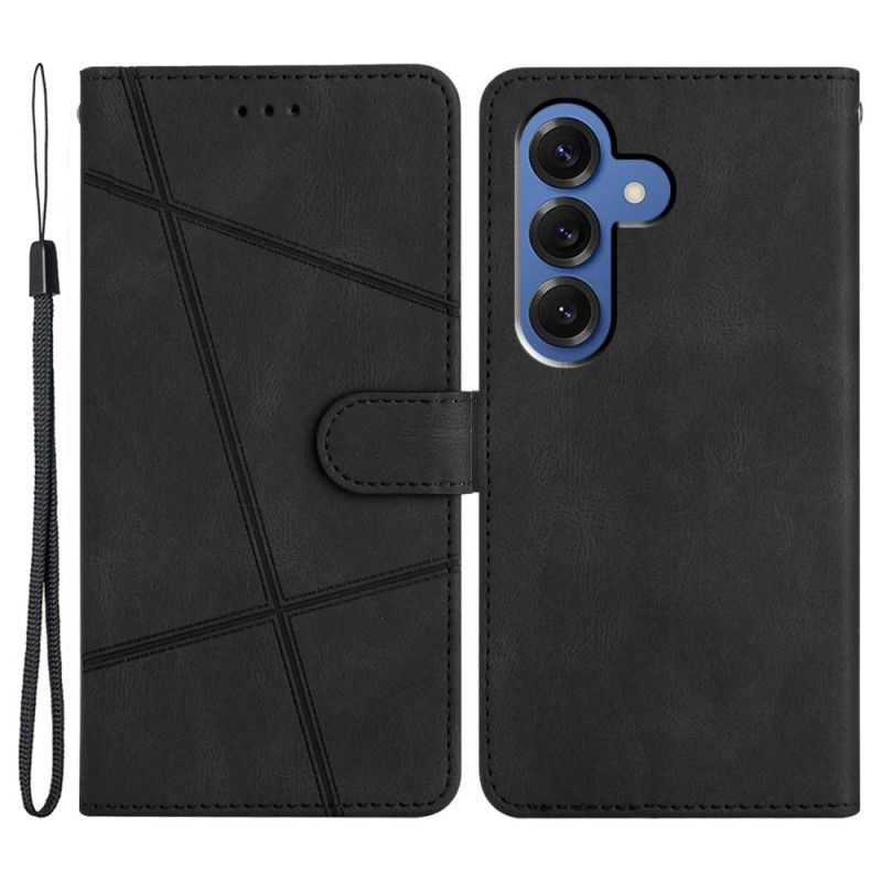 Læder Cover Samsung Galaxy S26 Plus Telefon Etui Linjer