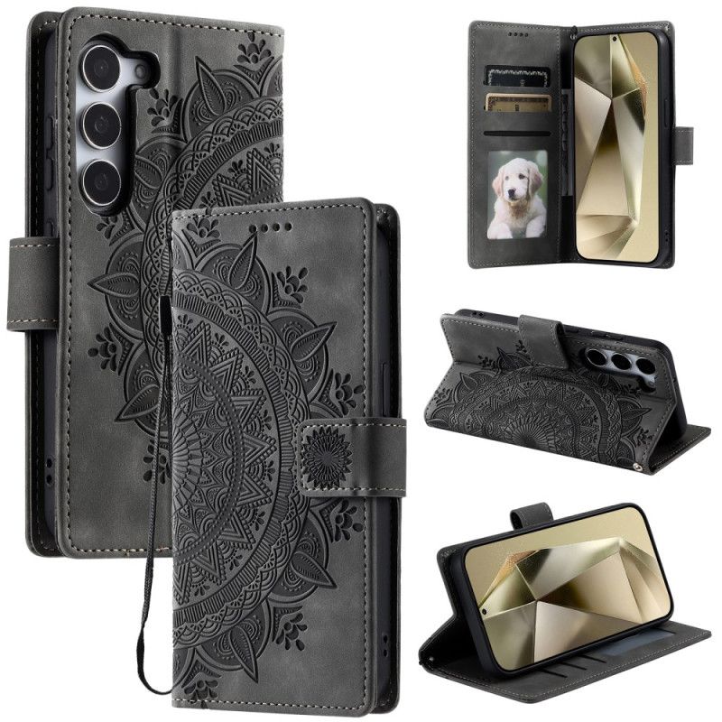 Læder Cover Samsung Galaxy S26 Plus Telefon Etui Mandala-ruskindseffekt