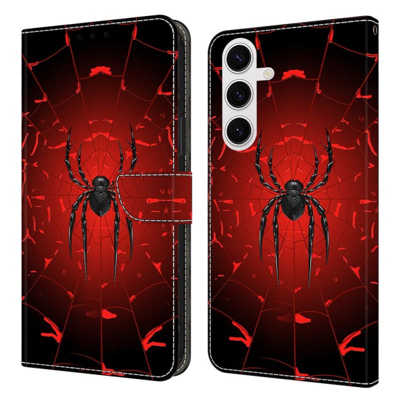 Læder Cover Samsung Galaxy S26 Plus Telefon Etui Sort Edderkop