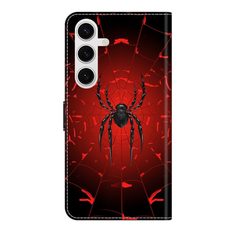 Læder Cover Samsung Galaxy S26 Plus Telefon Etui Sort Edderkop