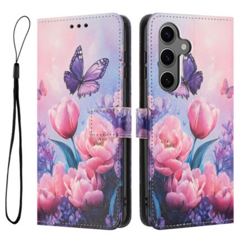 Samsung Galaxy S26 Plus Sommerfugl Og Lyserøde Blomster