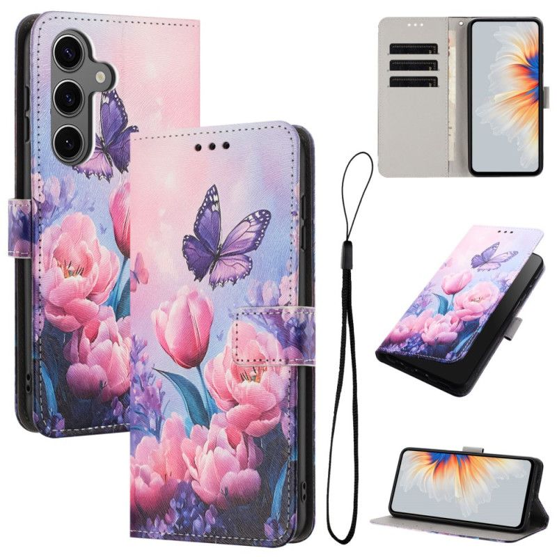Samsung Galaxy S26 Plus Sommerfugl Og Lyserøde Blomster